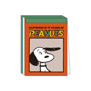 スヌーピー ミニメモパッド ベージュ PN24-6 スクエア square 75周年 75th ピー...