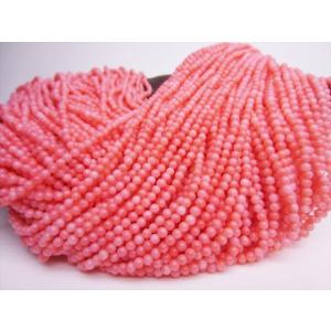連売り商品 ピンクコーラル 珊瑚 品質ＡＡＡ Φ3±0.2mm｜sunflower-shop