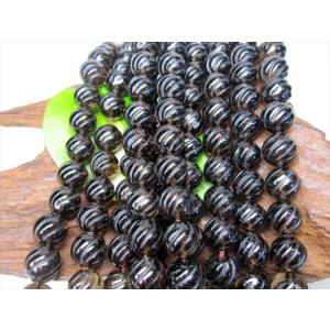 ②8mm 多面カットスモーキークォーツ　2本セット 連売り商品 スモーキークォーツ ボタン多面カット Φ8×4mm : 天然石のお