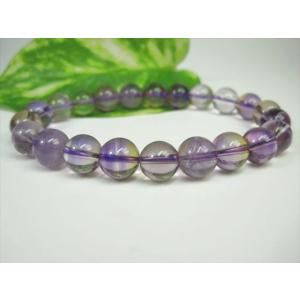 ブレスレット パープルリビアングラス Φ10.3±0.2mm 稀少色 鑑定済み
