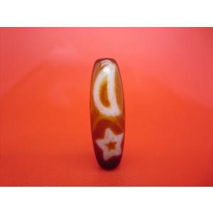 チベット天珠 十五眼天珠 油潤加工 38×12.5mm 馬蹄痕 : 天然石のお店