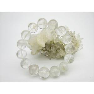 龍紋天珠ブレスレット 日月星天珠＋水晶＋ゴールドルチルクォーツ＋