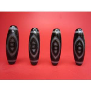 チベット天珠 鳳眼天珠 六字真言 26-32×Φ9-10mm : 天然石のお店Sun