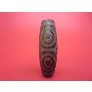 チベット火供天珠 九眼天珠 約40×13mm 一点物 : 天然石のお店Sun