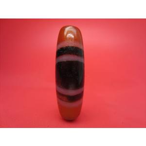 チベット風化三色天珠 線珠 馬蹄痕 一点物 : 天然石のお店Sun