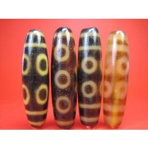 チベット天珠 馬天珠 赤 約13.6×10.2mm 4粒SET : 天然石のお店Sun