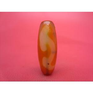 チベット紅玉髄天珠 六眼天珠 カーネリアン 馬蹄痕 一点物 : 天然石の