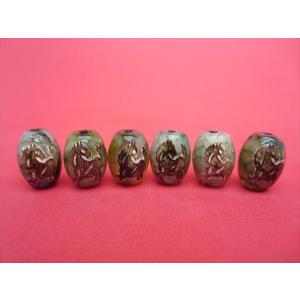 チベット天珠 龍六眼天珠 油潤加工 37×13mm : 天然石のお店Sun flower