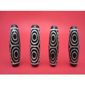 チベット高級龍紋天珠 逆九眼天珠 30×10mm 2粒SET : 天然石のお店Sun