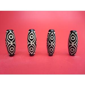 チベット高級龍紋天珠 亀甲九眼天珠 30×10mm 2粒SET : 天然石のお店Sun