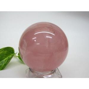 送料無料球体 ローズクォーツΦ8.8cm木製台座付き : 天然石のお店Sun