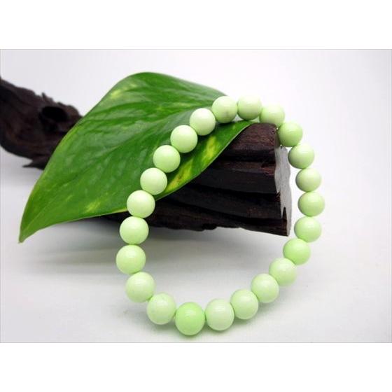 均一ブレスレット レモンクリソプレーズ  ガスペイト  品質ＡＡＡ Φ7.8±0.2mm