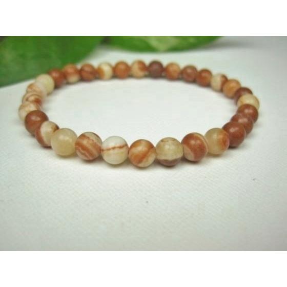 均一ブレスレット 縞カルサイトΦ6±0.2mm