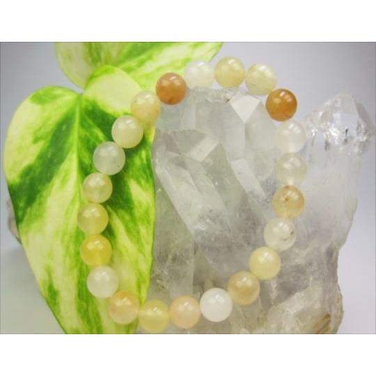 均一ブレスレット 天然イエローカルサイト 品質ＡＡＡ Φ8±0.2mm