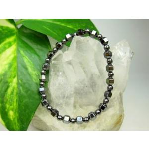 大特価 均一ブレスレット ヘマタイト 磁気なし Φ5.5＋Φ4.3mm