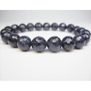 希少形状 4A サファイア ボタンカット ブレスレット 幅約4mm-4.5