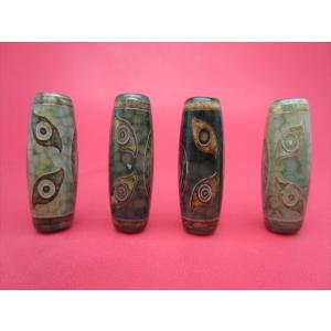 チベット高級龍紋天珠 龍眼天珠 Φ30×10±1mm 2粒SET : 天然石のお店Sun