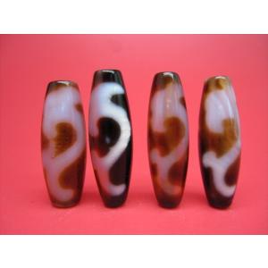九眼紅朱砂天珠 約44×11.5mm 一点物 : 天然石のお店Sun flower - 通販