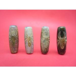 チベット高級龍紋天珠 亀甲九眼天珠 30×10mm 2粒SET : 天然石のお店Sun