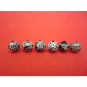 チベット高級龍紋天珠 逆九眼天珠 30×10mm 2粒SET : 天然石のお店Sun
