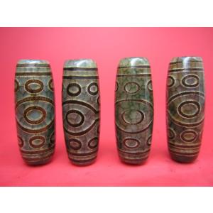 チベット高級天珠 逆十二眼天珠2粒SET 30×10mm : 天然石のお店Sun