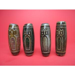 チベット高級天珠 逆十二眼天珠2粒SET 30×10mm : 天然石のお店Sun