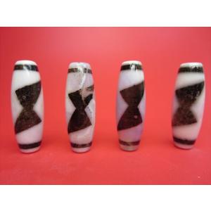 チベット高級龍紋天珠 逆九眼天珠 30×10mm 2粒SET : 天然石のお店Sun