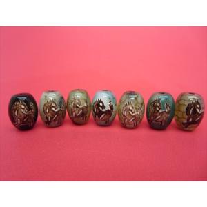 チベット高級龍紋天珠 逆九眼天珠 約55×16mm 一点物 : 天然石のお店Sun