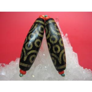 チベット天珠 十五眼天珠 グリーン 19×10mm : 天然石のお店Sun flower