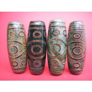 チベット高級天珠 逆十二眼天珠2粒SET 30×10mm : 天然石のお店Sun