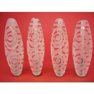 龍眼紅朱砂天珠 約49×13mm 一点物 : 天然石のお店Sun flower - 通販