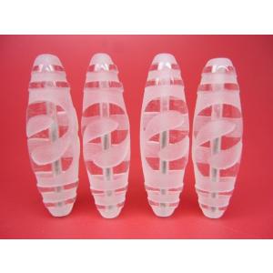 チベット水晶天珠 金銭鈎天珠 33-38×11.5±1mm