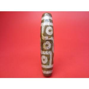 グアテマラ産翡翠天珠 手彫り九眼天珠 約33×13×10mm 一点物 : 天然石の