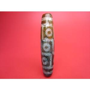 本物 九眼天珠 朱砂 s744 古代チベット護符 天眼石 老天珠 ジービーズ