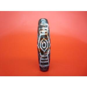 龍眼紅朱砂天珠 約49×13mm 一点物の詳細画像1