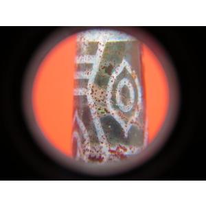 龍眼紅朱砂天珠 約49×13mm 一点物の詳細画像3