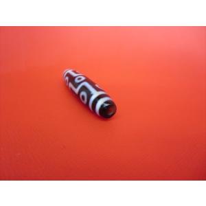 九眼紅朱砂天珠 約57×13mm 馬蹄痕 一点物の詳細画像5