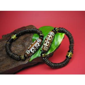 天珠ブレスレット 如意天珠 Φ20mm 茶色 紐タイプ : 天然石のお店Sun
