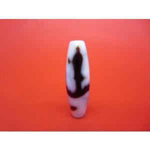 チベット天珠 騎龍観音天珠 白 29-30×10-11mm 2粒SET : 天然石のお店