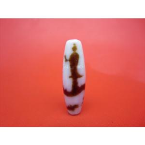 チベット高級天珠 雙観音天珠 白 約38×11.6mm 一点物 : 天然石のお店