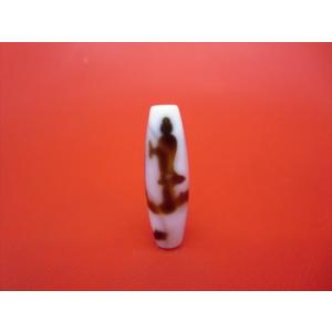 チベット天珠 騎龍観音天珠 白 29-30×10-11mm 2粒SET : 天然石のお店
