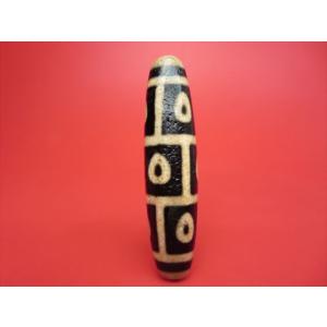 チベット天珠 十五眼天珠 油潤加工 38×12.5mm 馬蹄痕 : 天然石のお店