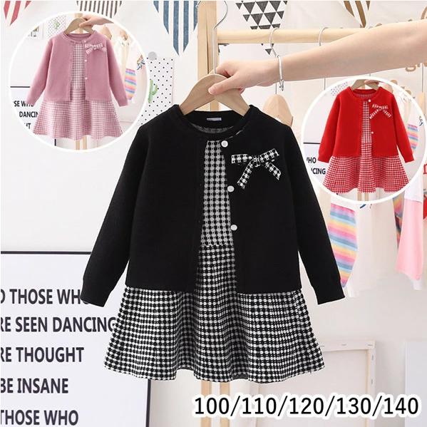 セットアップ 女の子 入学式 入園式 卒園式 ワンピース 長袖 子ども 子供服 チェック お出かけ ...