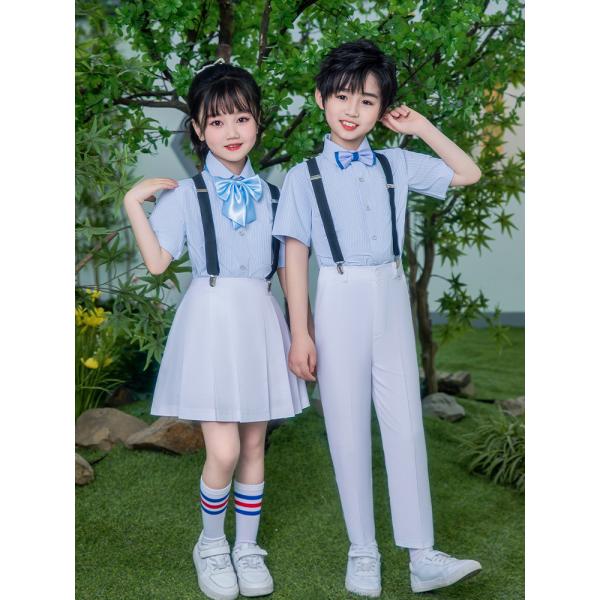 キッズフォーマル キッズスーツ 制服 入学式 卒業式 発表会 男の子 女の子 水色 リボン 爽やか