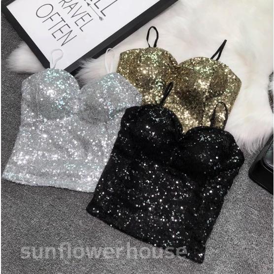 ダンス トップス キャミソール キラキラ  イベント ダンス衣装 衣装 韓国 アイドル KPOP ガ...