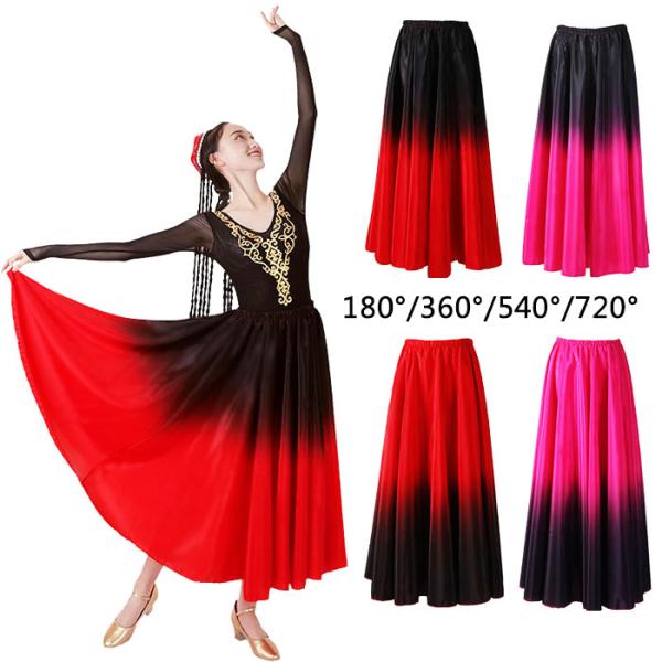 スカート レッスン着 中国古典舞踊 ダンスウェア 舞台衣装 発表会 バレエ ワルツ フラメンコ 社交...