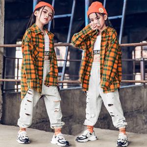 キッズダンス衣装 HIPHOP ヒップホップ チェック 子供服
