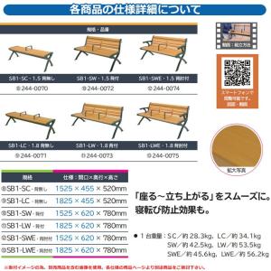 ベンチ 樹脂製ベンチ セパレートベンチSB1-...の詳細画像3