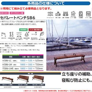 ベンチ 樹脂製ベンチ セパレートベンチSB6-...の詳細画像2