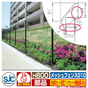 フェンス 屋外 囲い メッシュフェンスG10R H800 パネル本体 1枚のみ